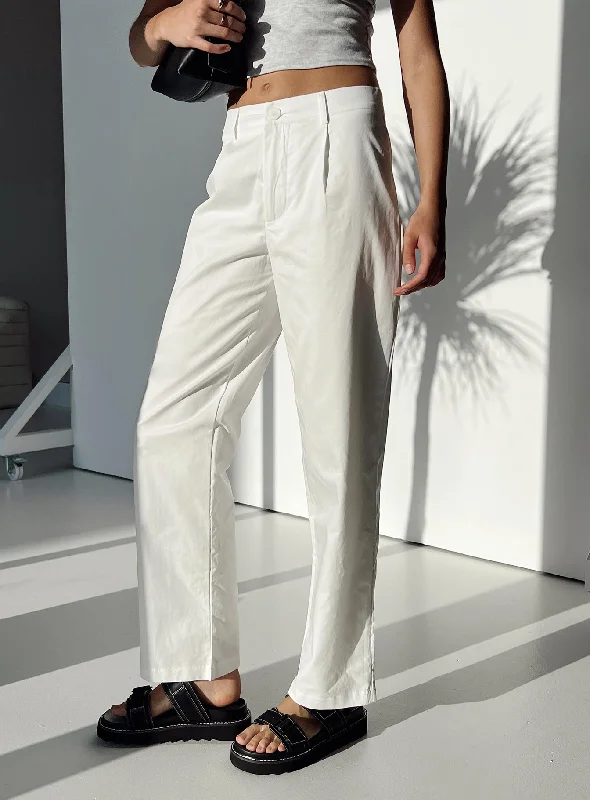 Style Versatile Women's Collection Titius Pants Solid White