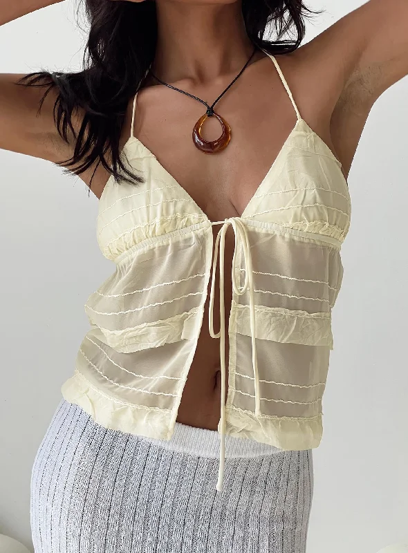 Online Boutiques Chantria Top Lemon Ruffle