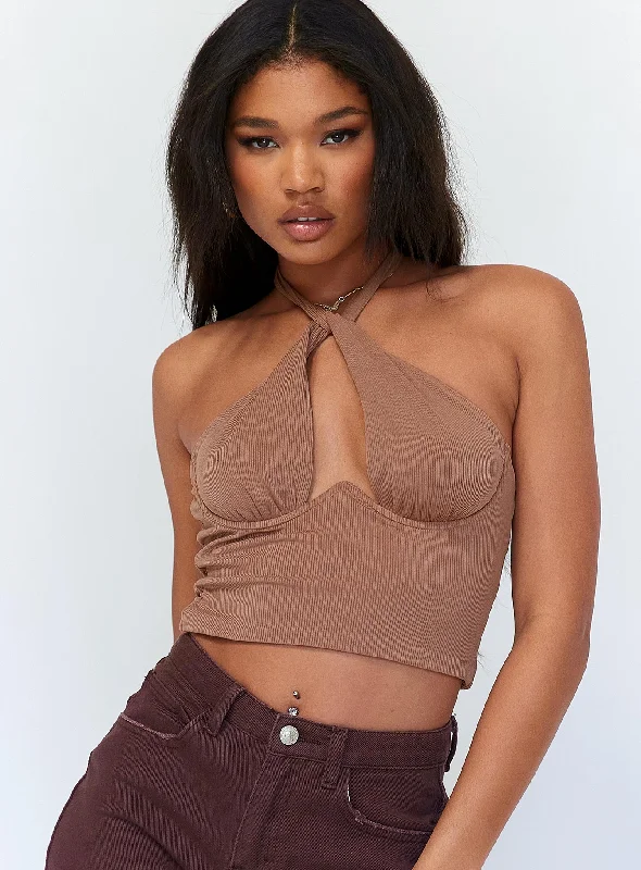 Seasonal Fashion Alicia Top Brown