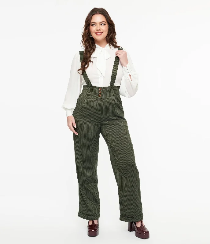 Versatile Style Wardrobe Royal Monk 1940s Green Check Jenny Trousers