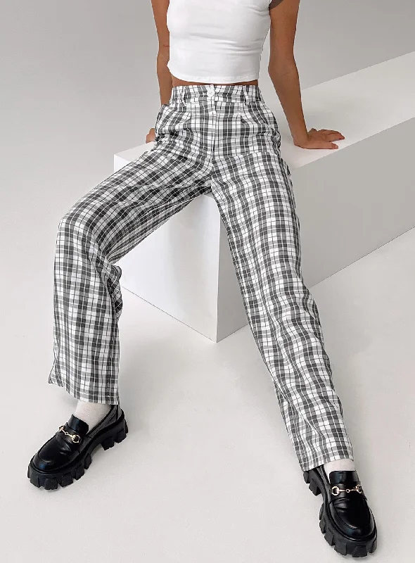 Clothing Sales Archer Pants Grey Plaid