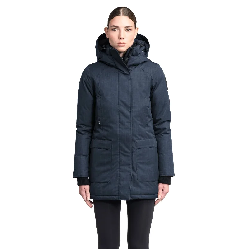 Comfortable Clothes Carla Furless Women's Parka Ch Navy