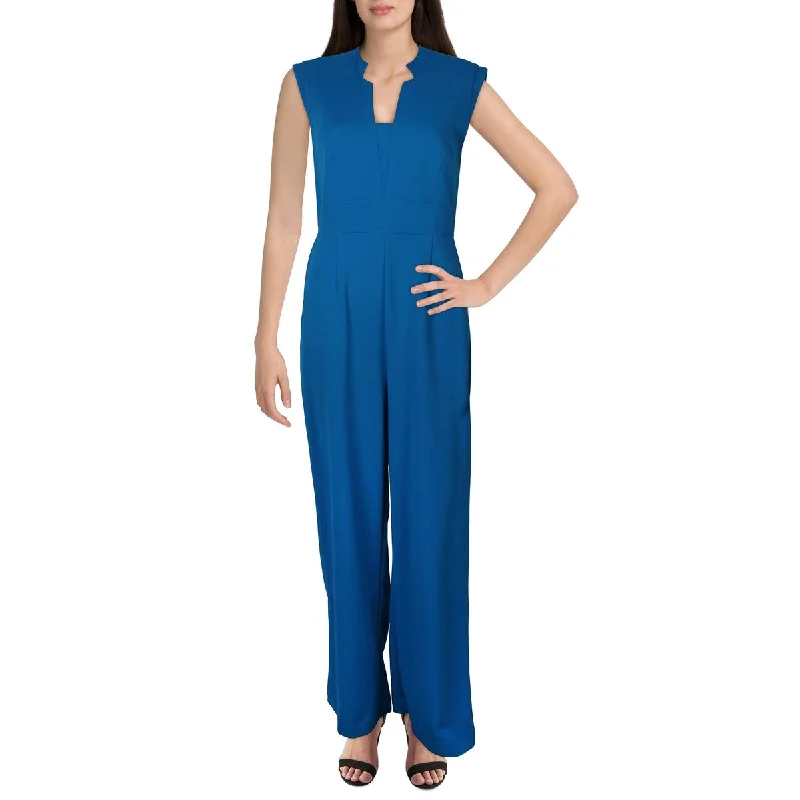 Chic Women's Clothing for Work and Travel Tahari ASL Womens Knit Sleeveless Jumpsuit