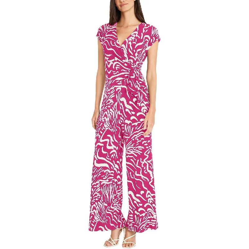 Flash Discount Maggy London Womens Printed Wide Legs Jumpsuit