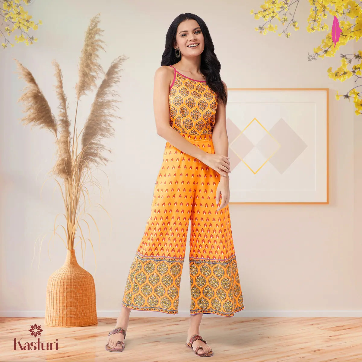 Versatile Outfits Kasturi Digital Printed Raglan Jumpsuit