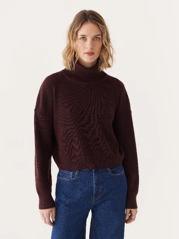 Seasonal Clearance The Merino Turtleneck Sweater in Dark Brown