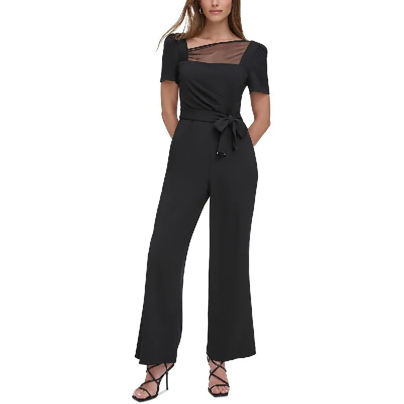 Trendy Women's Wear DKNY Womens Illusion V-Neck Jumpsuit