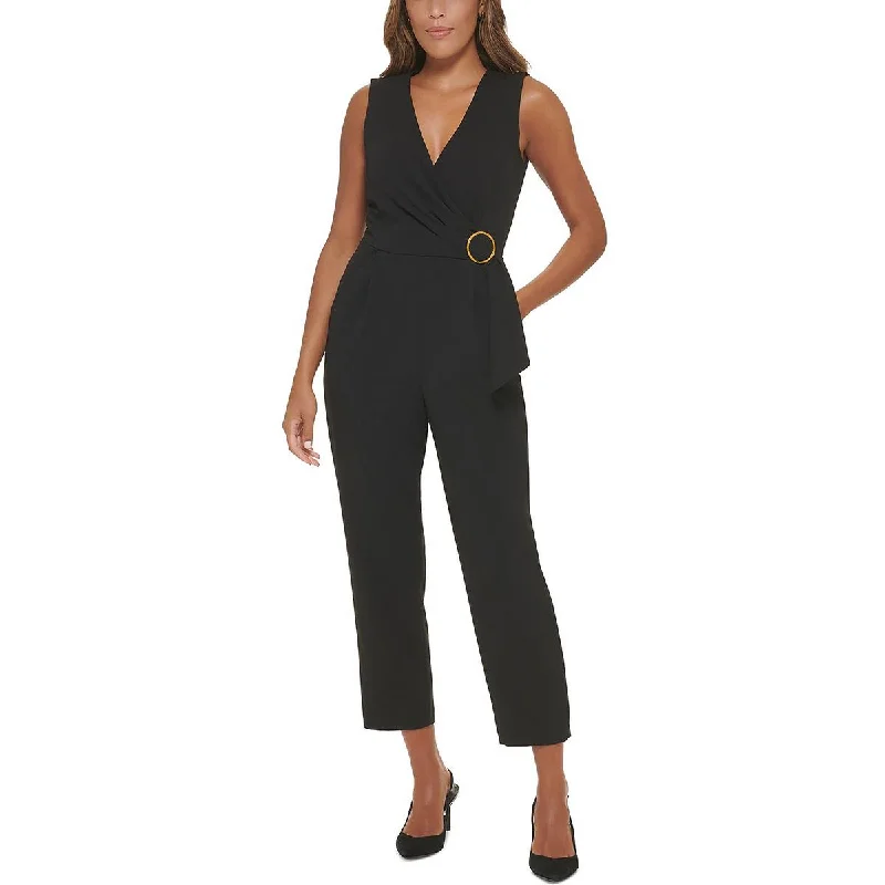 Outlet Clothing Calvin Klein Womens Crepe Sleeveless Jumpsuit