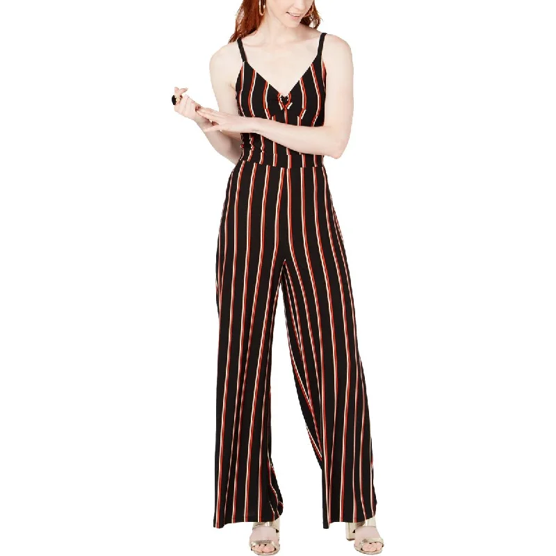 Women's Fashion Essentials Bar III Womens Striped Twist Front Jumpsuit