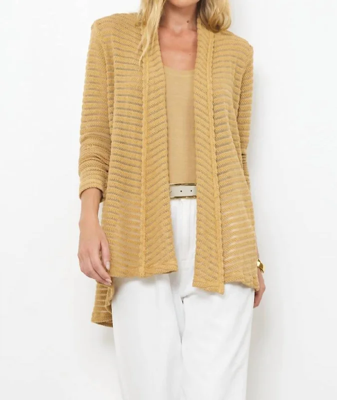 Flash Sales Iris Stripe Cardigan In Wheat