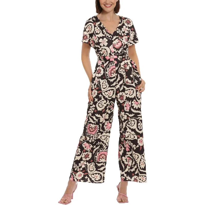 Women's Clothing for Every Season and Trend Donna Morgan Womens Charmeuse Wide Leg Jumpsuit