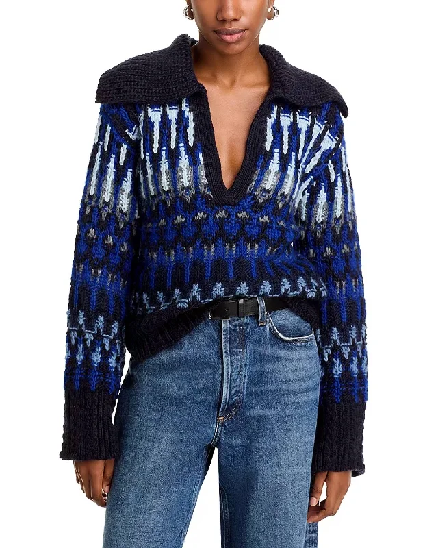 Extreme Clearance Deals Augustus Sweater In Lapis Combo Fairisle