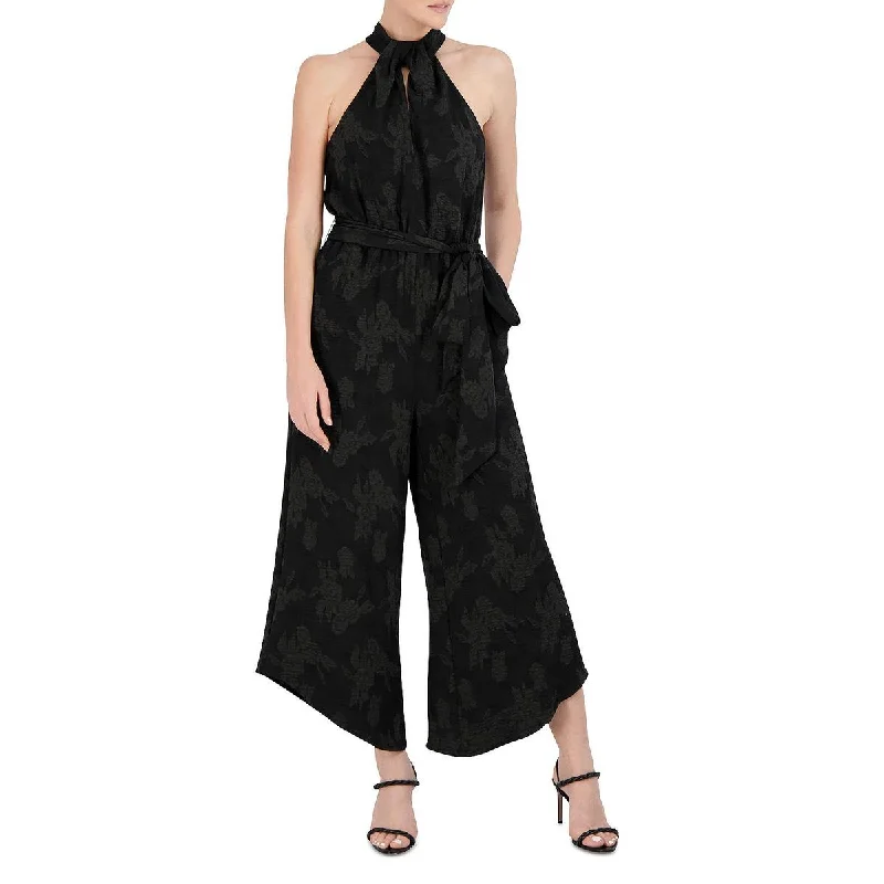 Stylish Everyday Clothing BCBGMAXAZRIA Womens Halter Keyhole Jumpsuit