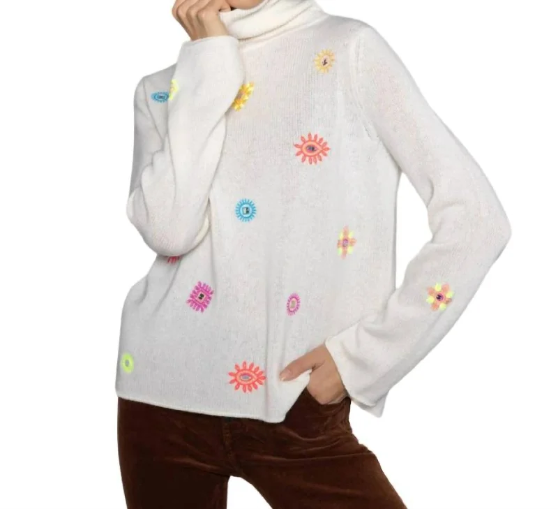 Plus Size Women's Fashion and Clothing Lucky Charms Sweater In Winter White