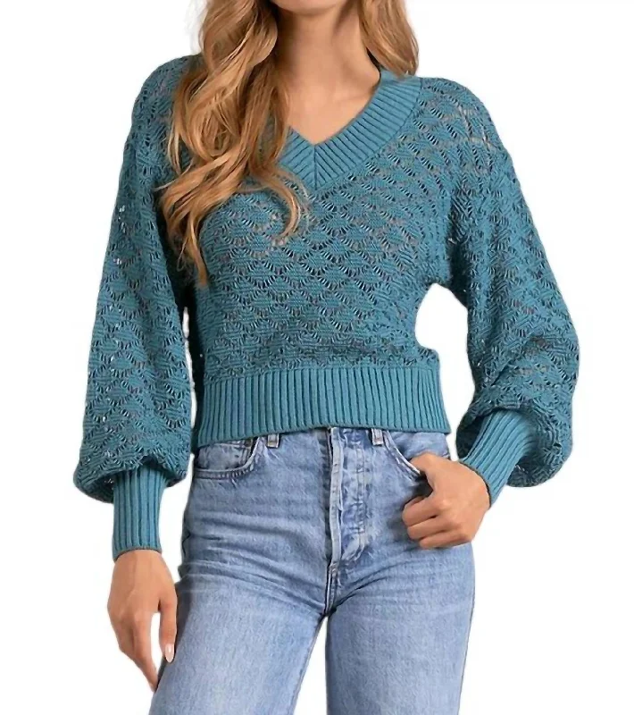 Limited Edition Brie Sweater In Peacock