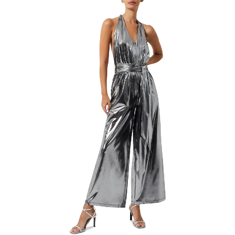 New Arrivals French Connection Womens Ronja Halter Smocked Jumpsuit