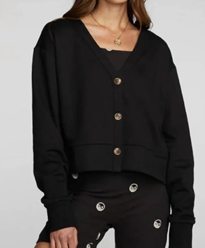 Designer Women's Fashion Online Bridge Cardigan In Black