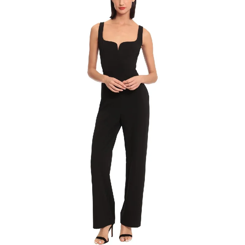 Women's Evening Wear Donna Morgan Womens Wishbone Neck Dressy Jumpsuit