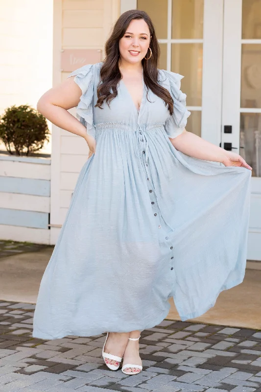 Flash Sale Event Stunning Vibes Maxi Dress, Misty Blue