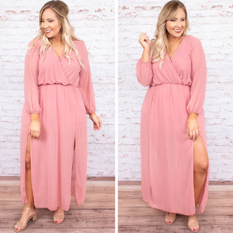 Discount Store Dream Date Maxi Dress, Mauve