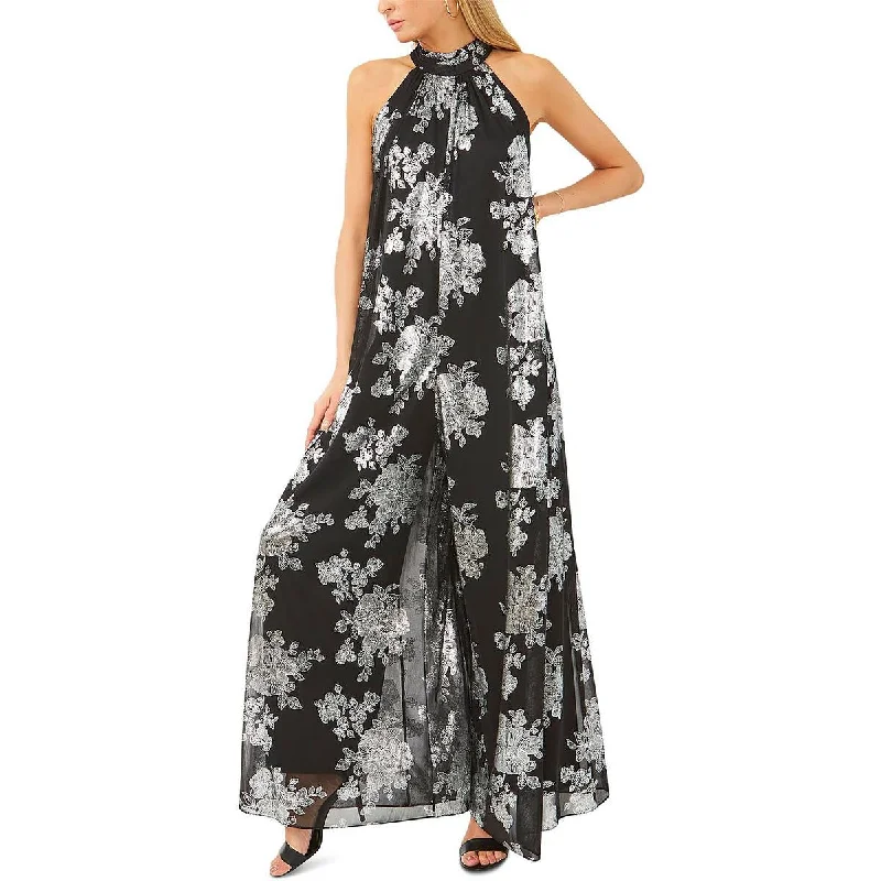 Women Wear Online MSK Womens Floral Halter Jumpsuit