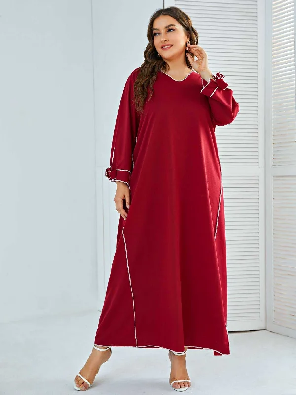 Seasonal Women's Fashion Trends KittenAlarm - Women's Plus Size Casual Long Sleeve Maxidress XL-4XL