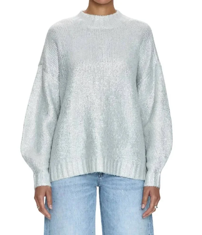 Plus Size Women's Fashion Carlen Sweater In Snow Disco