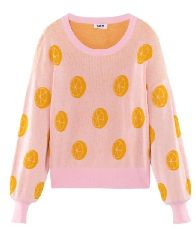 Best Clearance Sales Right Now Sliced Orange Pullover In Blouse Multi