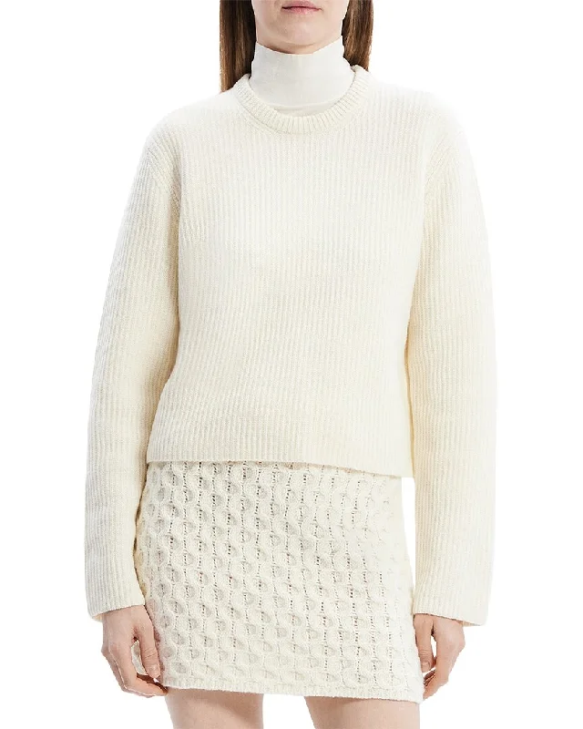 Trendy Attire For Her Theory Boxy Wool & Cashmere-Blend Sweater