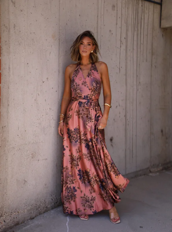 Earthy Tones Forgotten Romance Maxi Dress