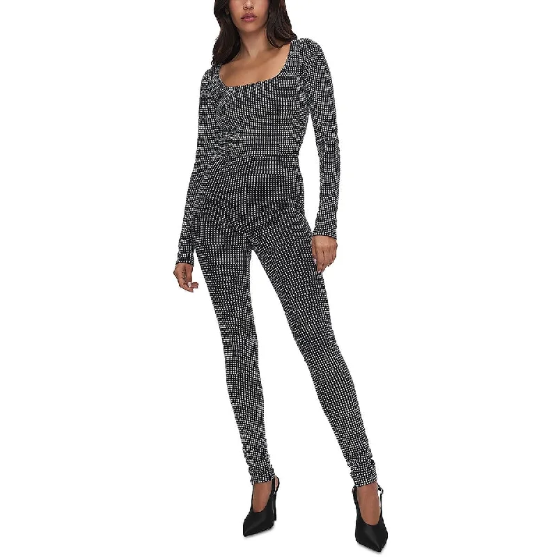 Best Online Women's Boutiques Good American Womens Embellished Scoop Neck Jumpsuit