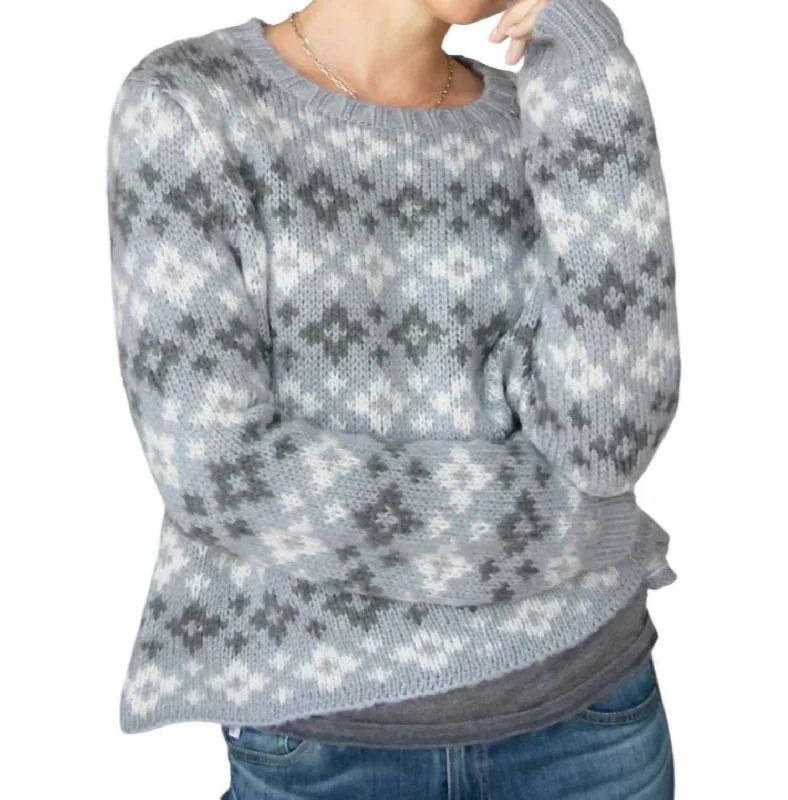 Clearance Sale, All Cheap Shrunken Fair Isle Sweater In Sterling Multi