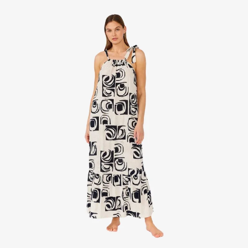 Exclusive Online Sale Emerson Maxi Dress (Ivory + Black)