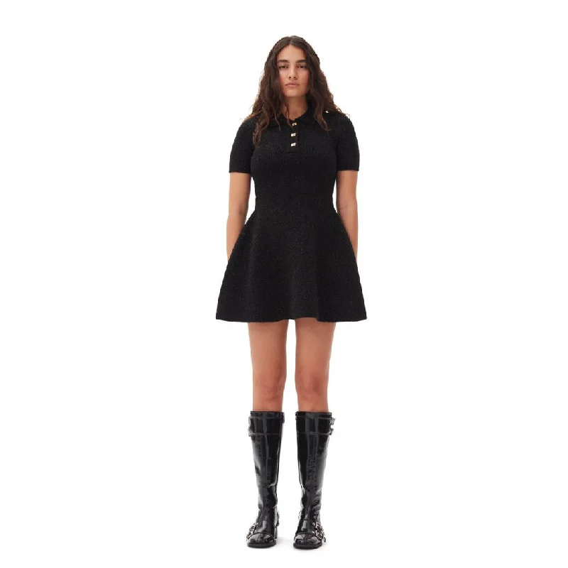 Wardrobe Refresh Sparkle Doubleface Mini Dress (Black)