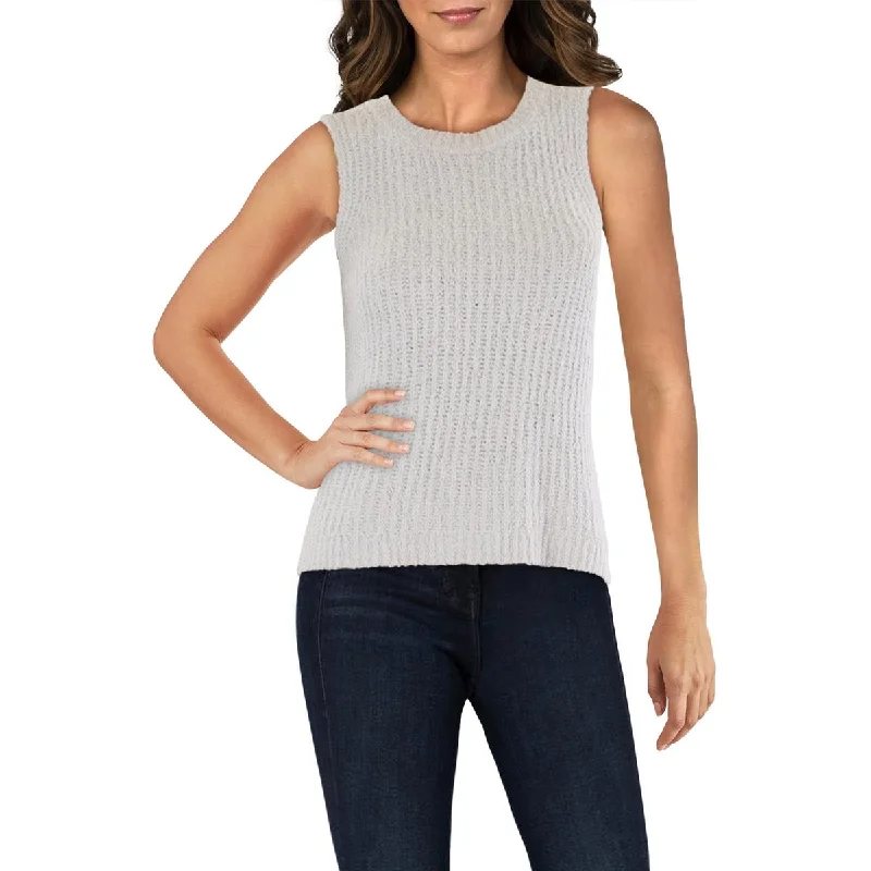 Trend Driven Wardrobe Womens Crewneck Ribbed Tank Top Sweater