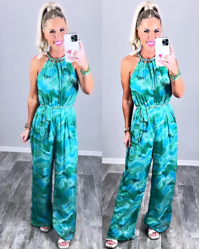 Fashionable Tops for Women Sun And Done Green Jumpsuit