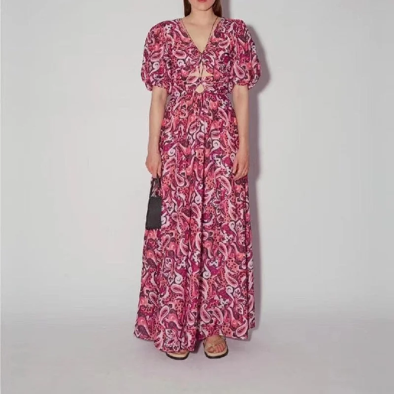 Clothes Sales KittenAlarm - Barbi Allover Paisley Maxi Dress