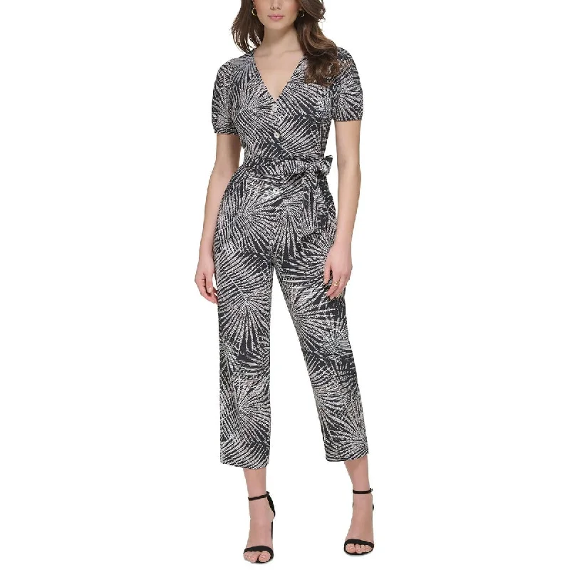 Style Upgrade Kensie Womens Printed Wide Leg Jumpsuit