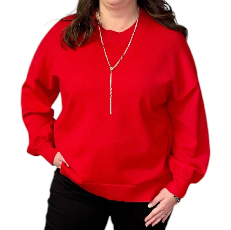 Women's Clothing Sale Online Slouchy Sweater In Red