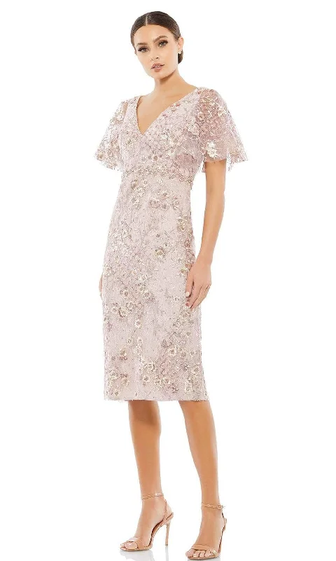 Sale Event, Prices Rock Mac Duggal Cocktail - 67909D Bell Sleeve Floral Midi Dress