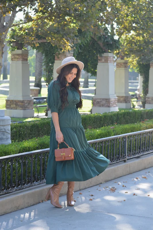 Sophisticated Outfits Tina Forest Green Maxi Dress