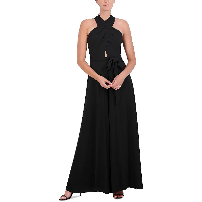 Fashion-forward Women's Wear BCBGMAXAZRIA Womens Halter Crossover Jumpsuit