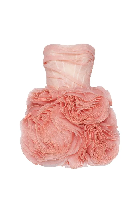 Latest Fashion for Women Appliquéd organza coral mini dress