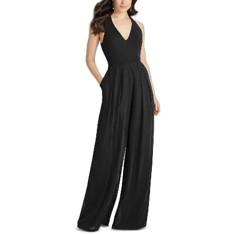 Trendy Outfits For Ladies Dessy Collection by Vivian Diamond Womens Pleated V Neck Jumpsuit