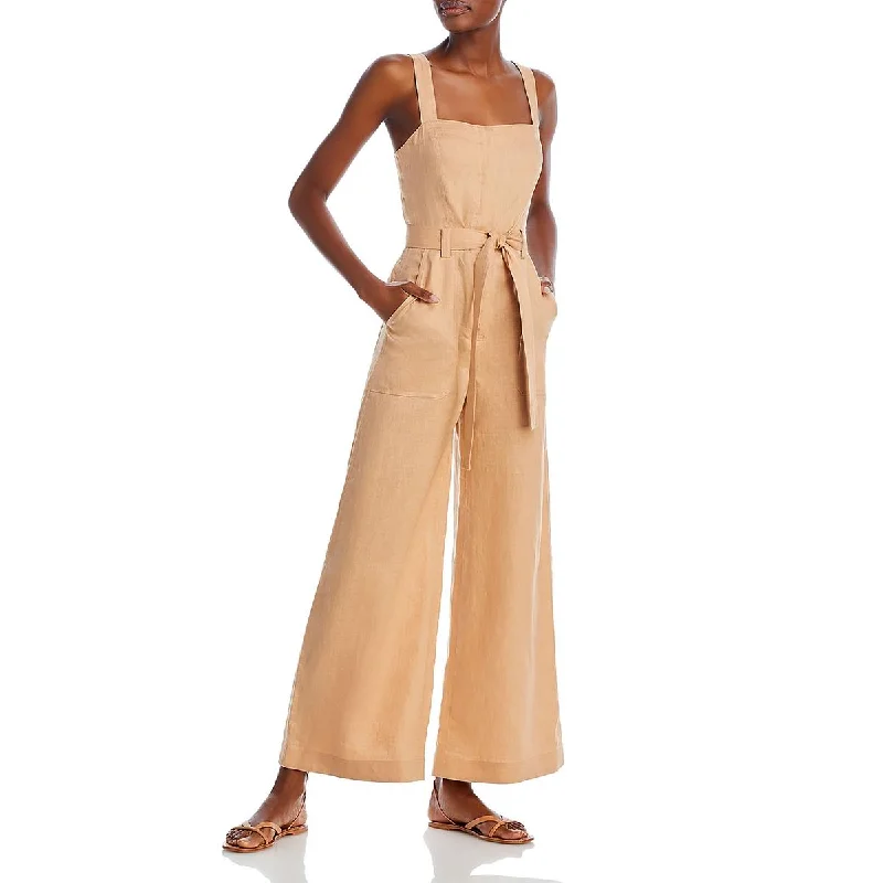 Luxury Fashion A.L.C. Womens Linen Square neck Jumpsuit