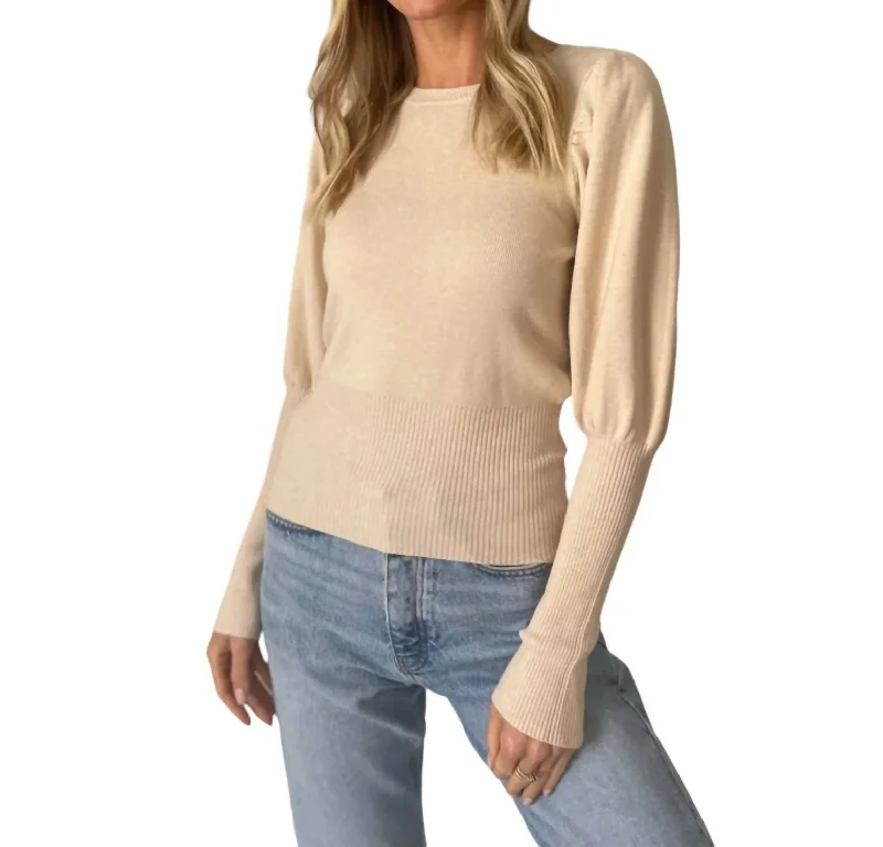 Online Boutiques Best Reese Crew Neck Sweater In Oatmeal