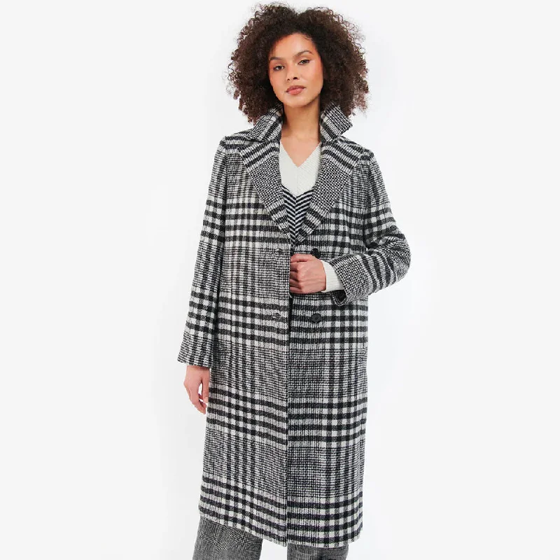 Casual Chic BYRON WOOL JACKET BLACK / WHITE / MONO TARTAN