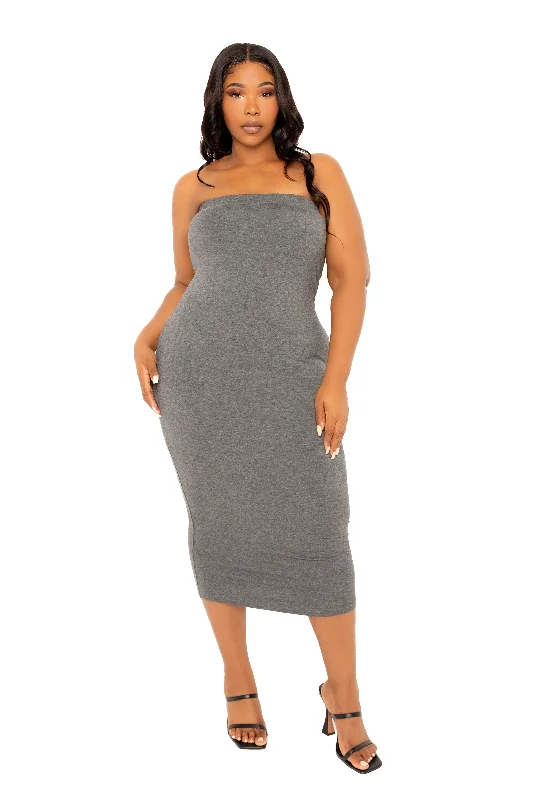 Holiday Discount Tube Midi Dress