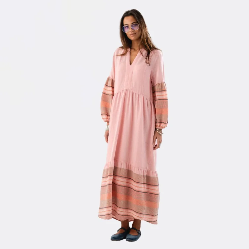 Versatile Women's Clothing for All Occasions MarnieLL Maxi Dress LS (Dusty Rose)