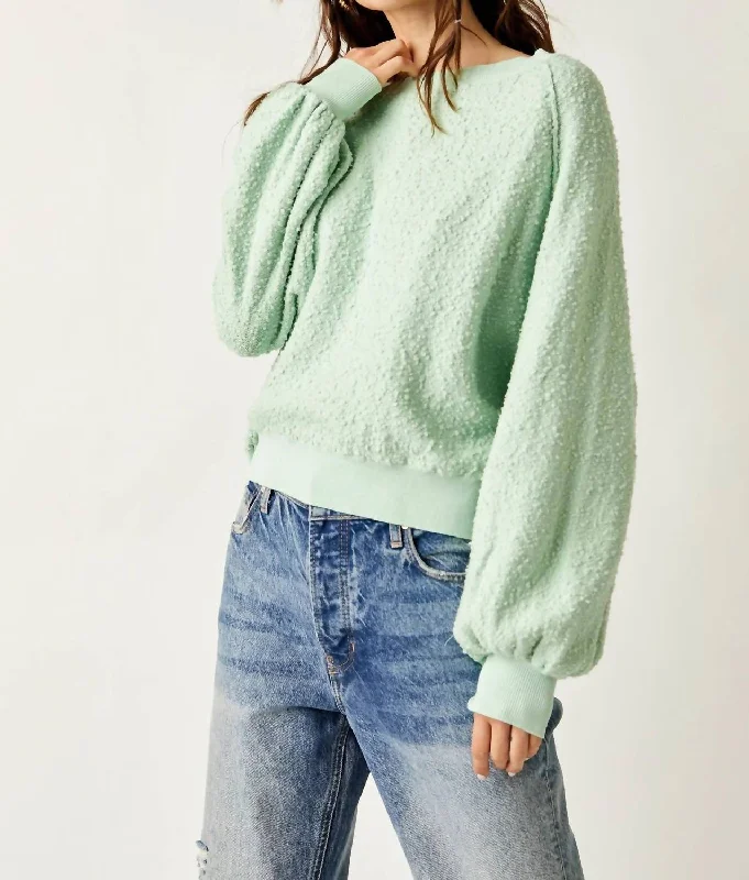 Stylish Savings Found My Friend Pullover Sweater In Misty Jade